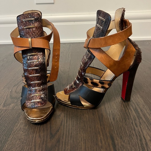 Christian Louboutin python sandals - Picture 1 of 6